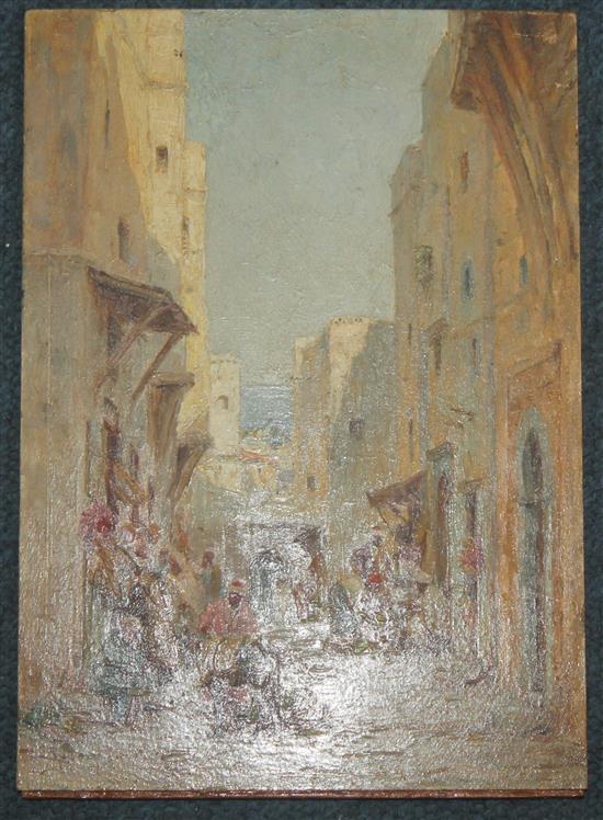 Harold Swanwick (1866-1929) A street in Algiers, 7.5 x 5.25in.